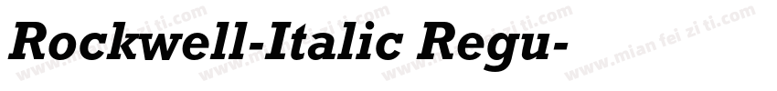 Rockwell-Italic Regu字体转换